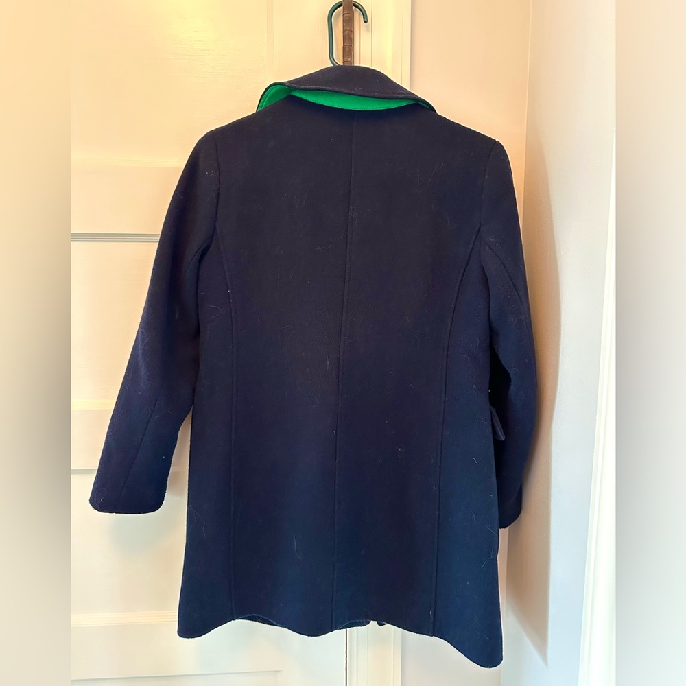 JCrew Factory Navy Pea Coat - size 2P - Picture 2 of 4